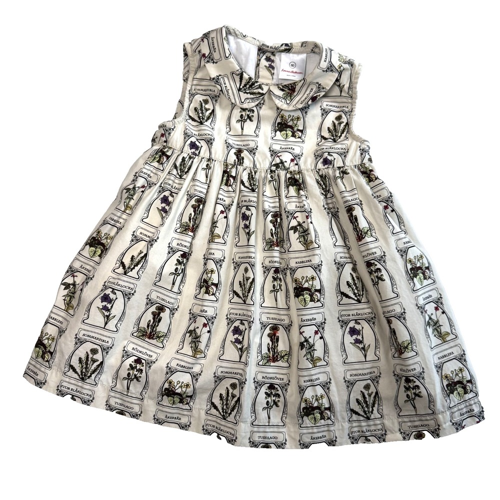 Hanna Anderson Toddler Dress Size 80 Swedish Herbs Sundress Cotton Prairie